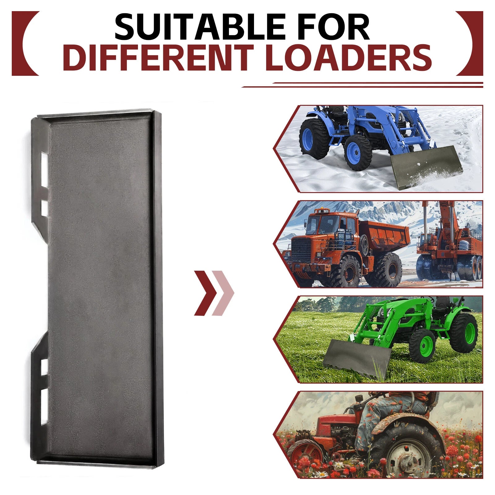 Quick Tach Mount Plate Adapter for Bobcat Skid Steer Loader