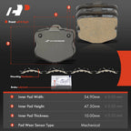 12x Front Ceramic Brake Pads for Chevrolet Corvette (2006-2013)