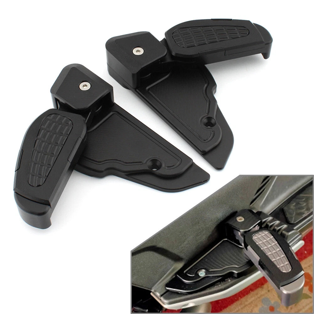 Foldable Rear Footrests Extension Pedal for Vespa Sprint 125 150 (2017–2022)