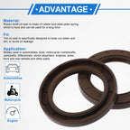 2X Oil Seal Rotary Shaft Seal FKM Rubber 55x80x10mm for Various Models 