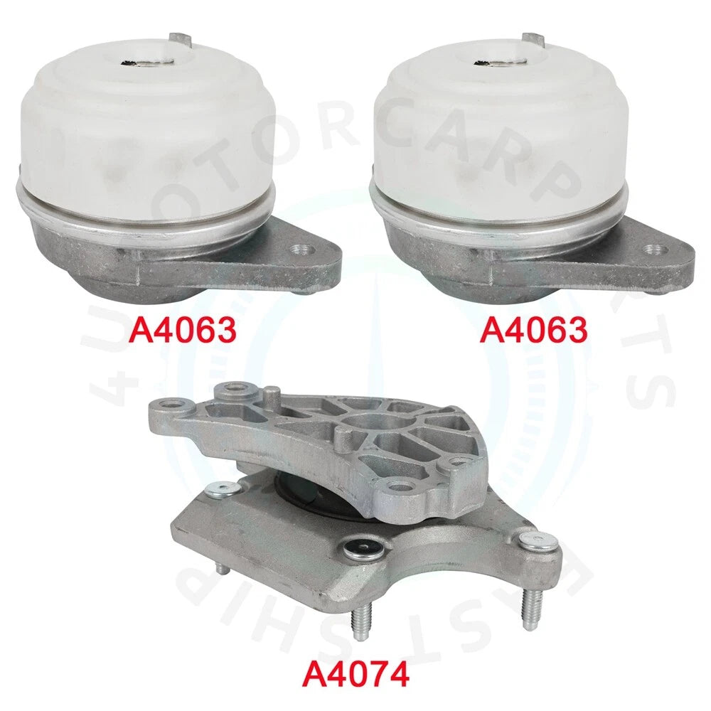 3X Engine Motor & Trans Mount for Mercedes-Benz C300 (2008–2012)
