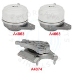 3X Engine Motor & Trans Mount for Mercedes-Benz C300 (2008–2012)