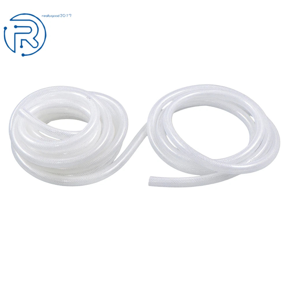 25 Ft 1/2" ID × 3/4" OD Heavy Duty Braided Clear PVC Tubing