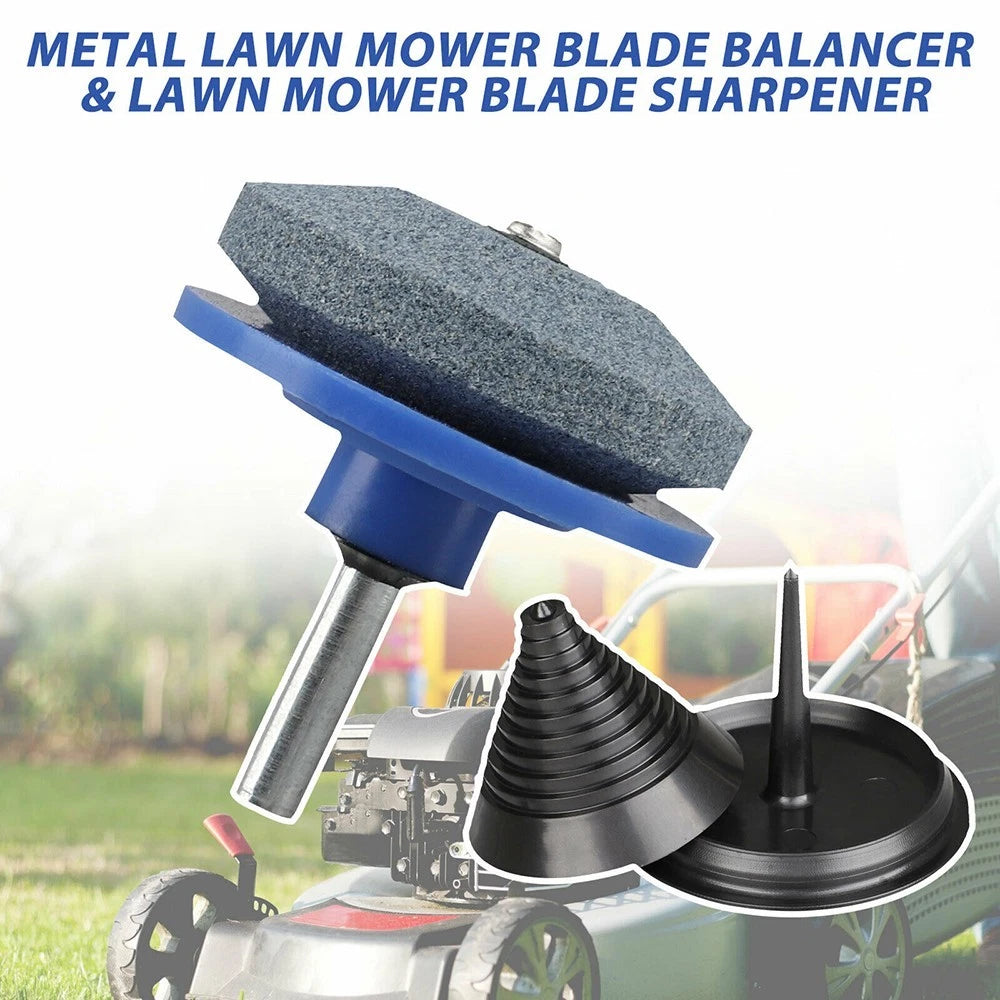 Set of 2 Rotary Lawnmower Blade Sharpeners and Balancers