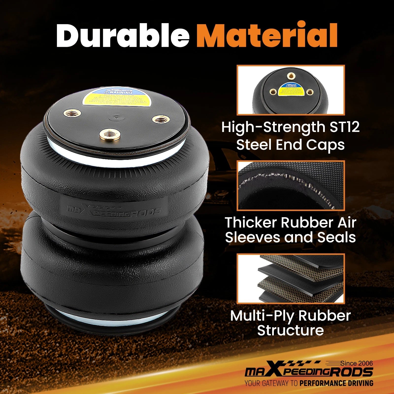 Air Suspension Kit with Dual-Path Wireless Compressor for Ram 1500 (2019-2025)
