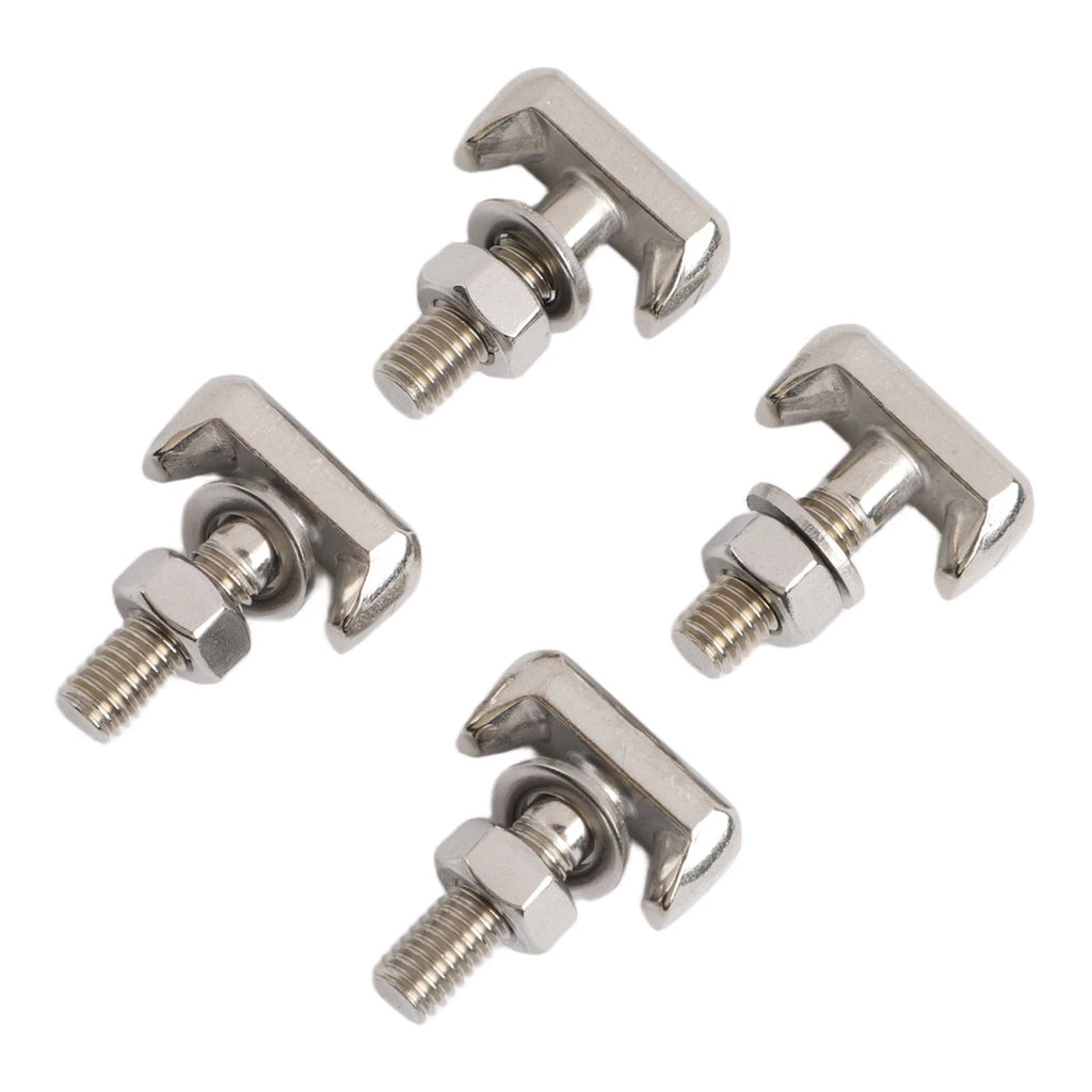 Set of 4 M6 Stainless Steel Battery Connectors for Marine Installation