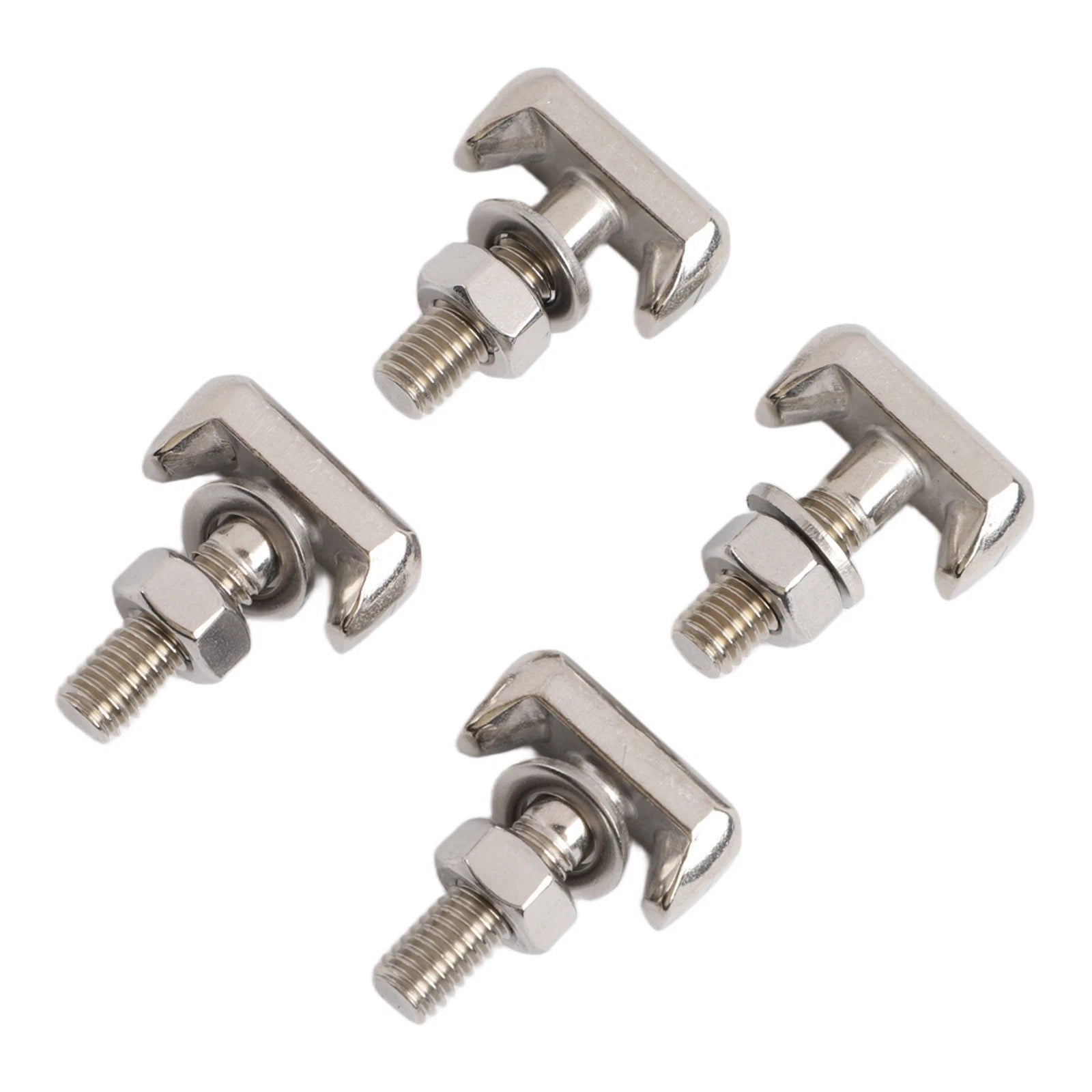 Set of 4 M6 Stainless Steel Battery Connectors for Marine Installation