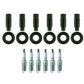 Set of 6 NGK Laser Platinum Spark Plugs & Coil Boots for Fusion Milan Zephyr (2006–2012)