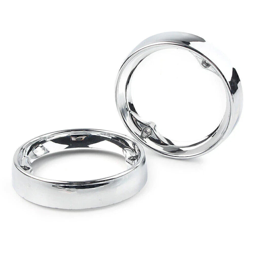 Chrome Deep Dish Turn Signal Bezels  for Harley Road King FLHR (1994-2023)
