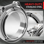 4" Exhaust Piping V-Band Clamp & Mild Steel Flange Set for