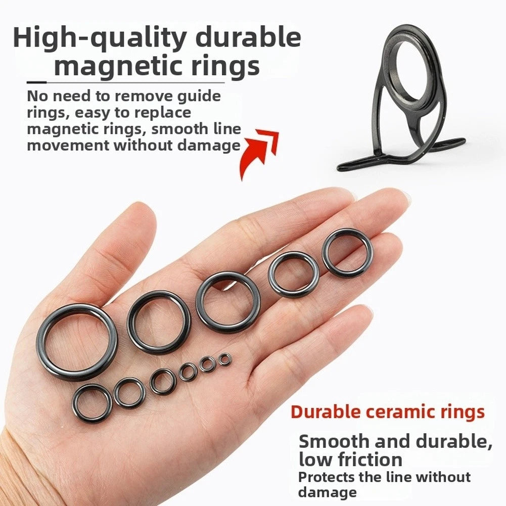 Fishing Rod Guide Rings Set of 40 with Zirconia Material