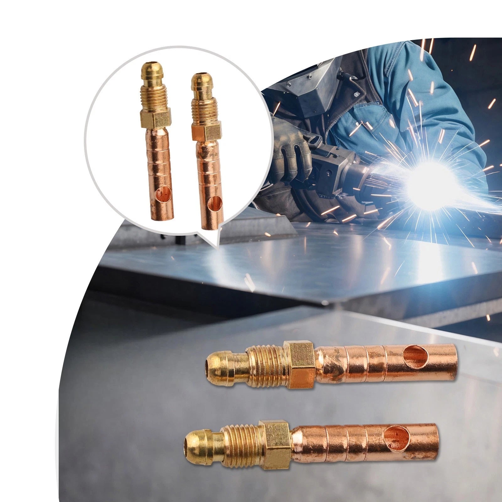 Set of 2 WP9 WP17 WP24 TIG Welding Torch Power Cord Adapters
