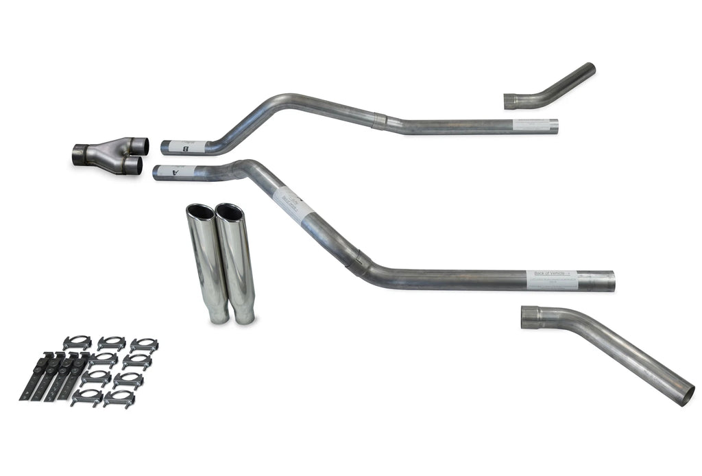 Dual Exhaust Kit for GMC Jimmy (1992–1994) - 2.5" Y Pipe, Clamp-On Tips