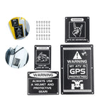Fender Warning Tag Plates for Yamaha YFZ 450 R (2014–2025)