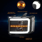 LED DRL Sequential Signal Projector Headlight for Sierra (2007–2014)