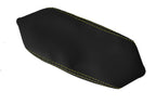 Console Lid Armrest Cover for Hyundai Kona (2018–2020) Carbon Fiber Yellow Stitch
