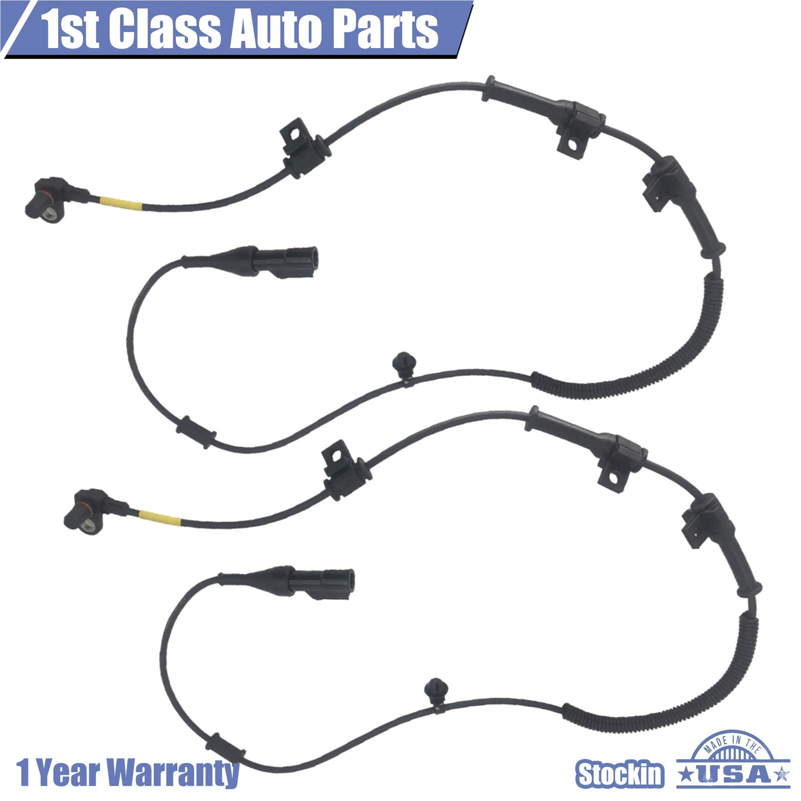 Set of 2 ABS Wheel Speed Sensors for Ford F-250 F-350 Super Duty