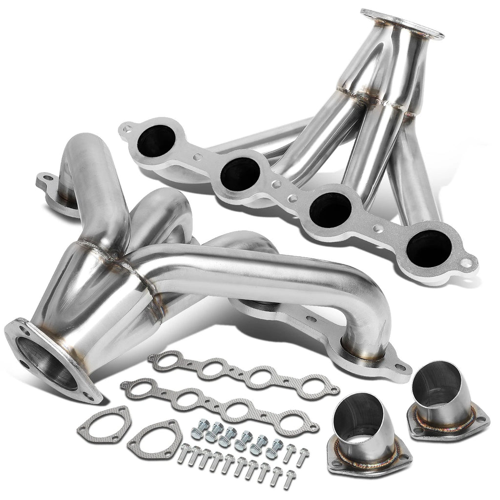 Stainless Exhaust Header Manifold w/Gasket for 23-49 Chevy SBC LS1 LSX V8