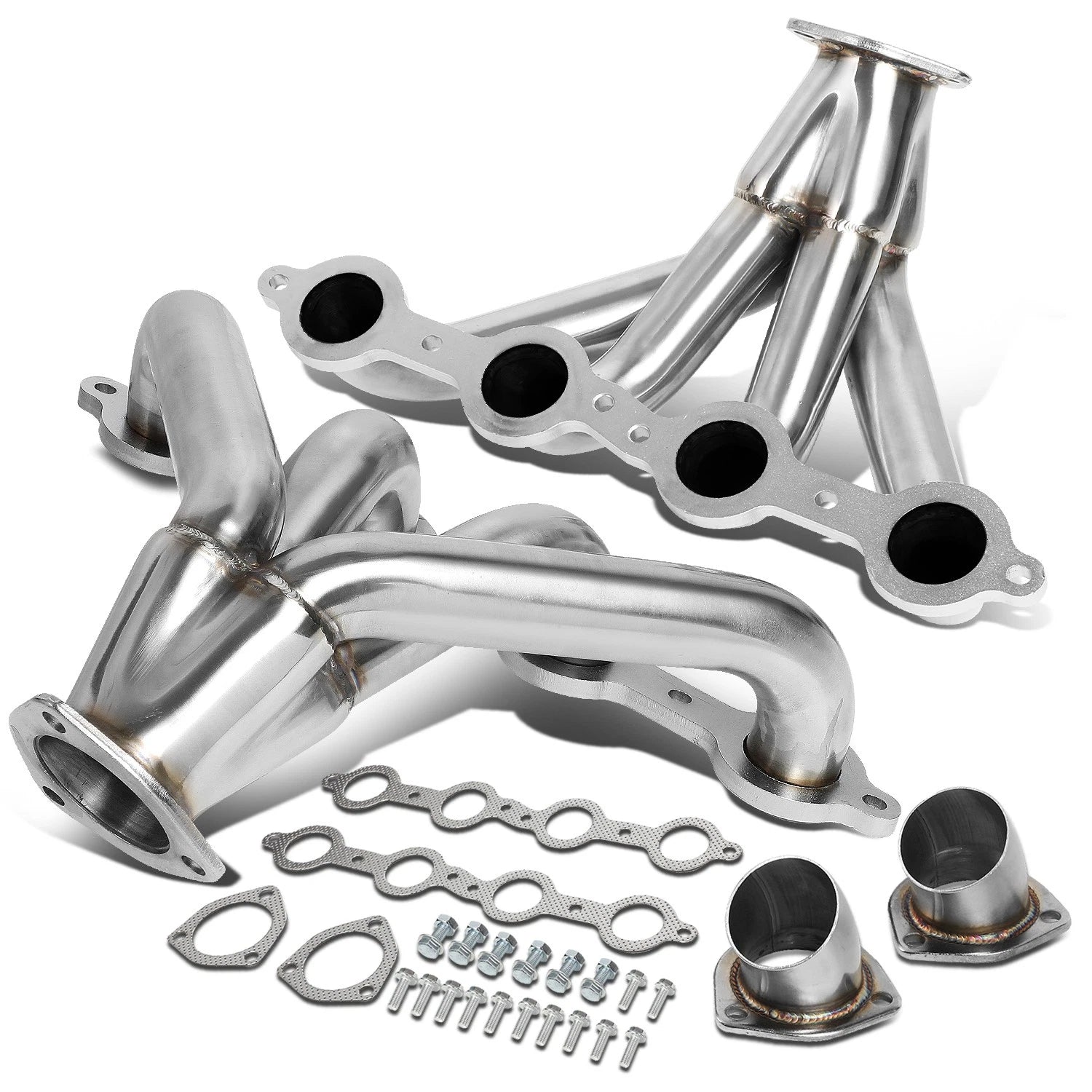 Stainless Exhaust Header Manifold w/Gasket for 23-49 Chevy SBC LS1 LSX V8