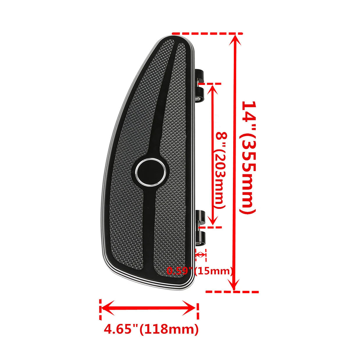 Half-Shield Driver Footboard for Harley Touring Glide Softail (1986–2017)