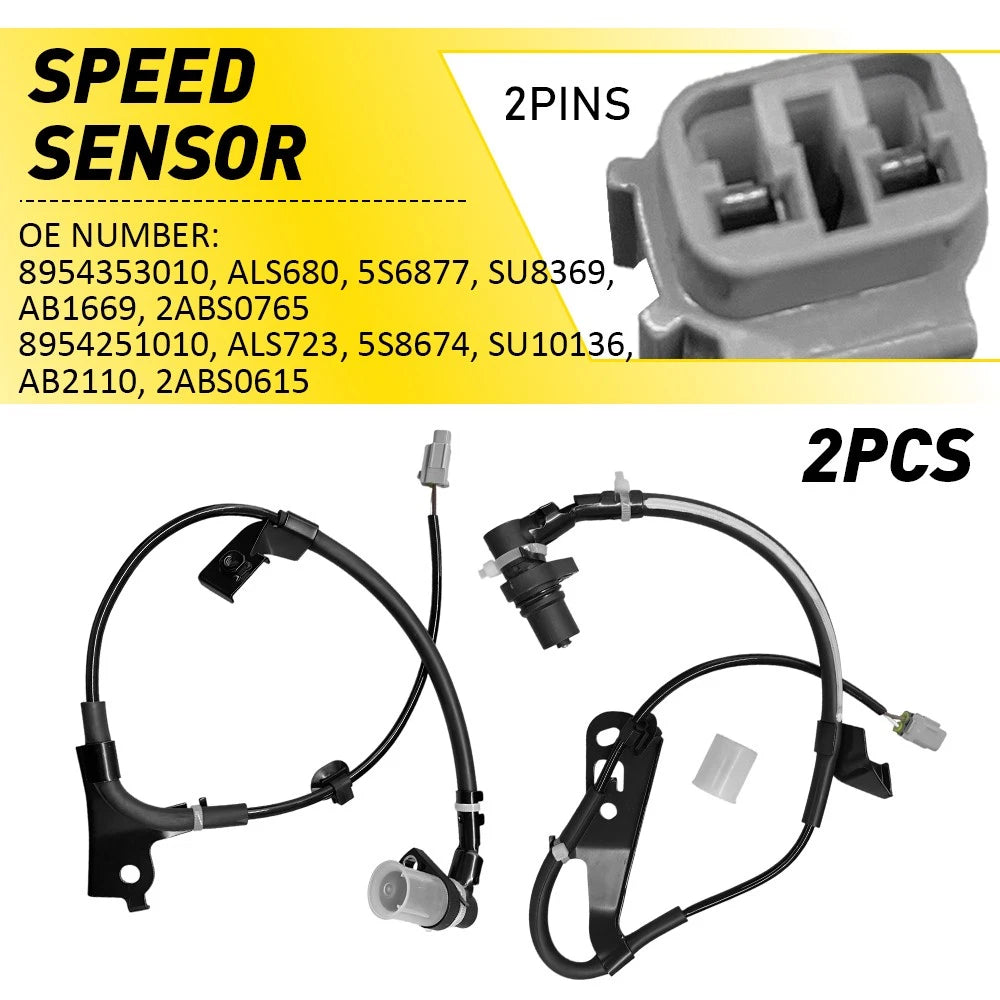 2X Front ABS Speed Sensor for Lexus IS300 (2001–2005) 2997CC L6