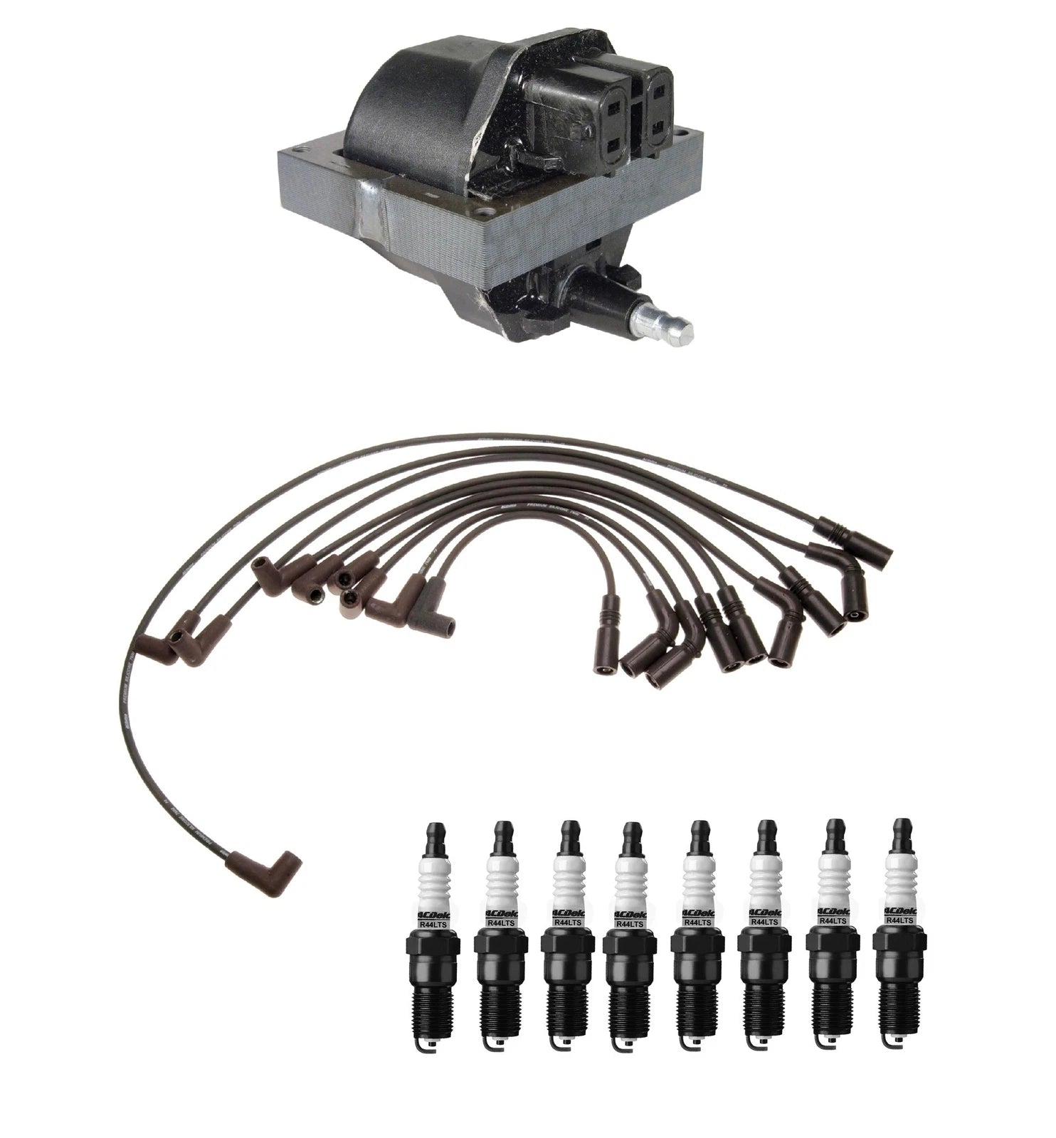 Ignition Wires 1 Coil 8 Spark Plugs ACDelco for Caprice Roadmaster Fleetwood (1991–1996)