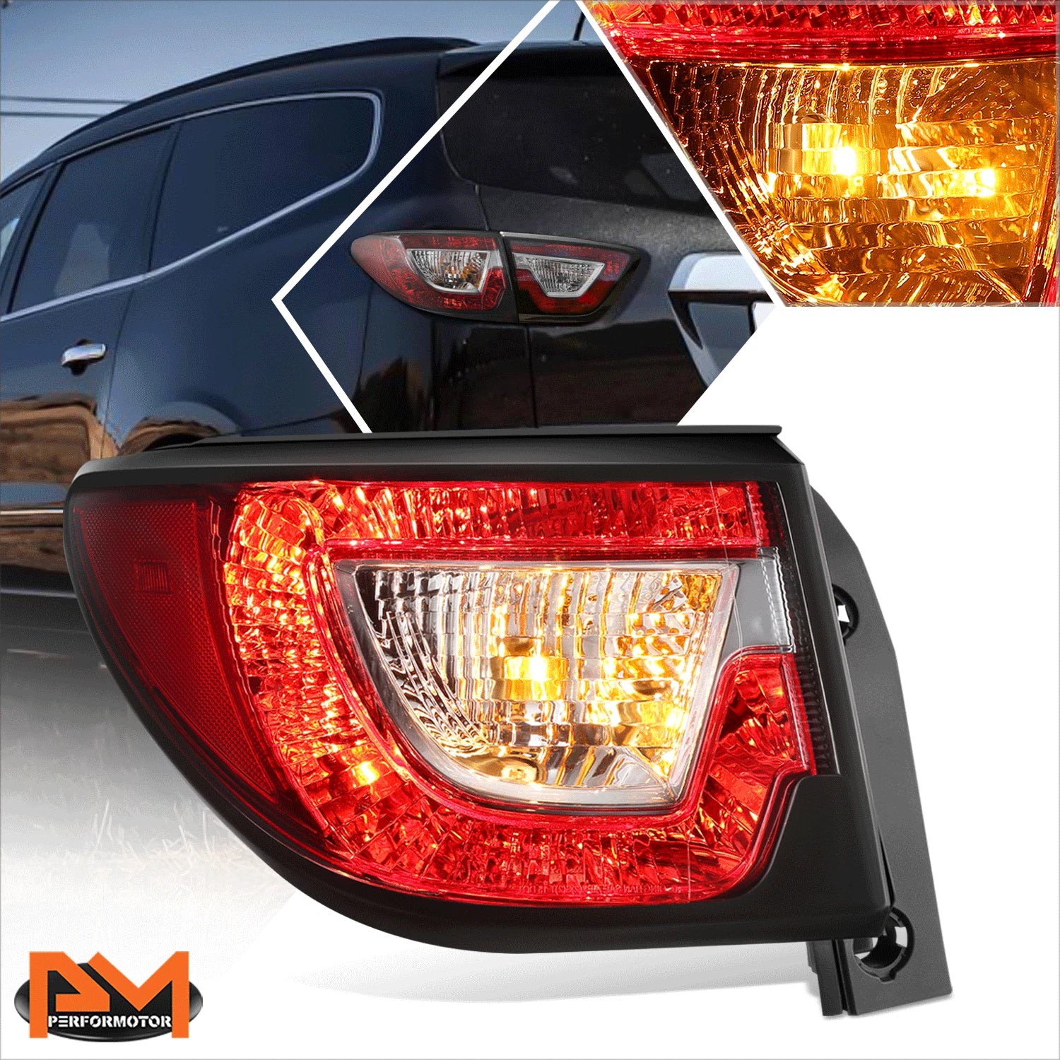 Left Side Red Lens Outer Tail Light Brake Lamp for Chevy Traverse (2013–2017)