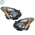Set of 2 Black Headlights for Nissan Rogue (2008–2015)