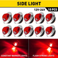 10Pcs 3/4" LED Marker Lights for Truck Trailer (Universal)