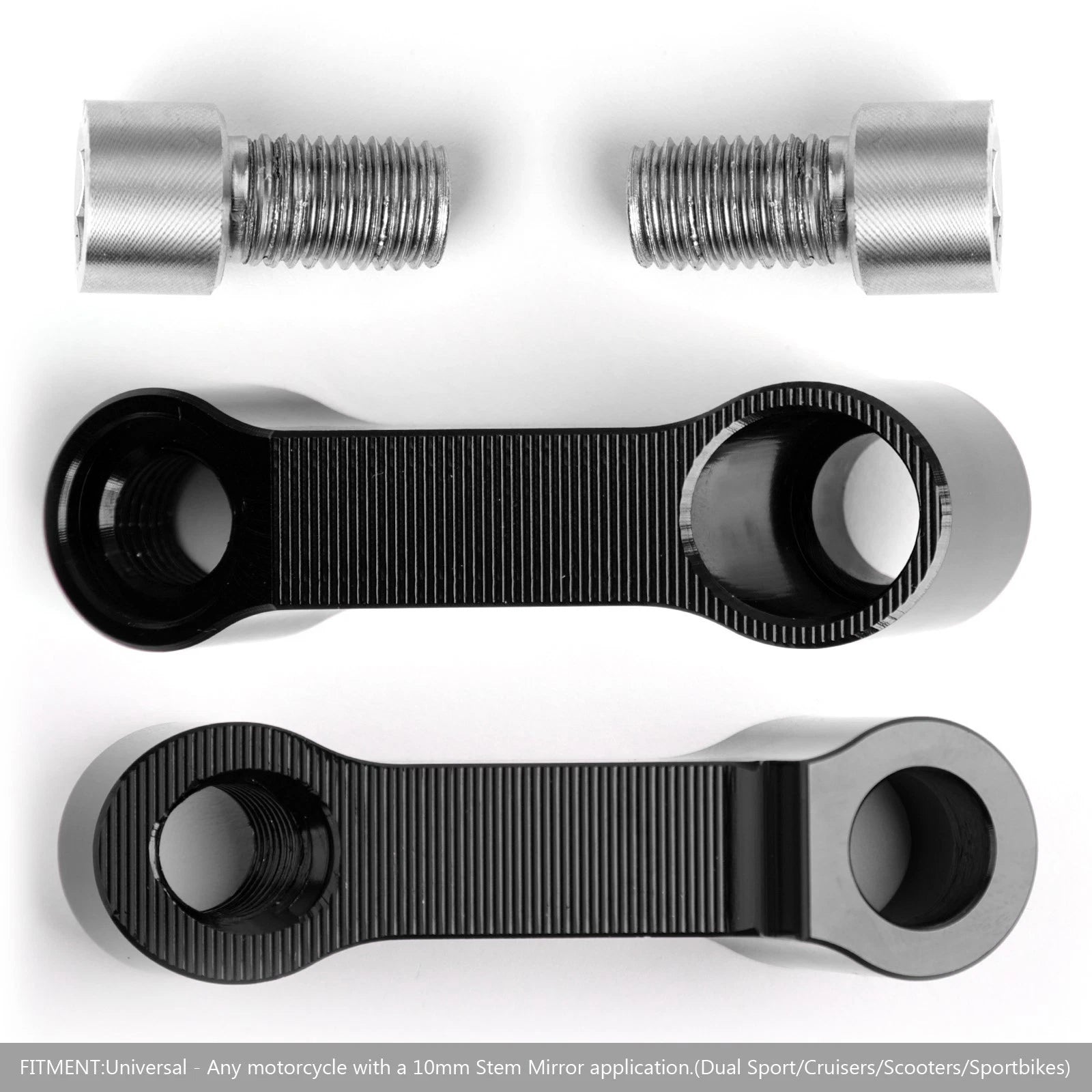 Pair of Motorcycle Mirror Extenders for Honda (10mm)