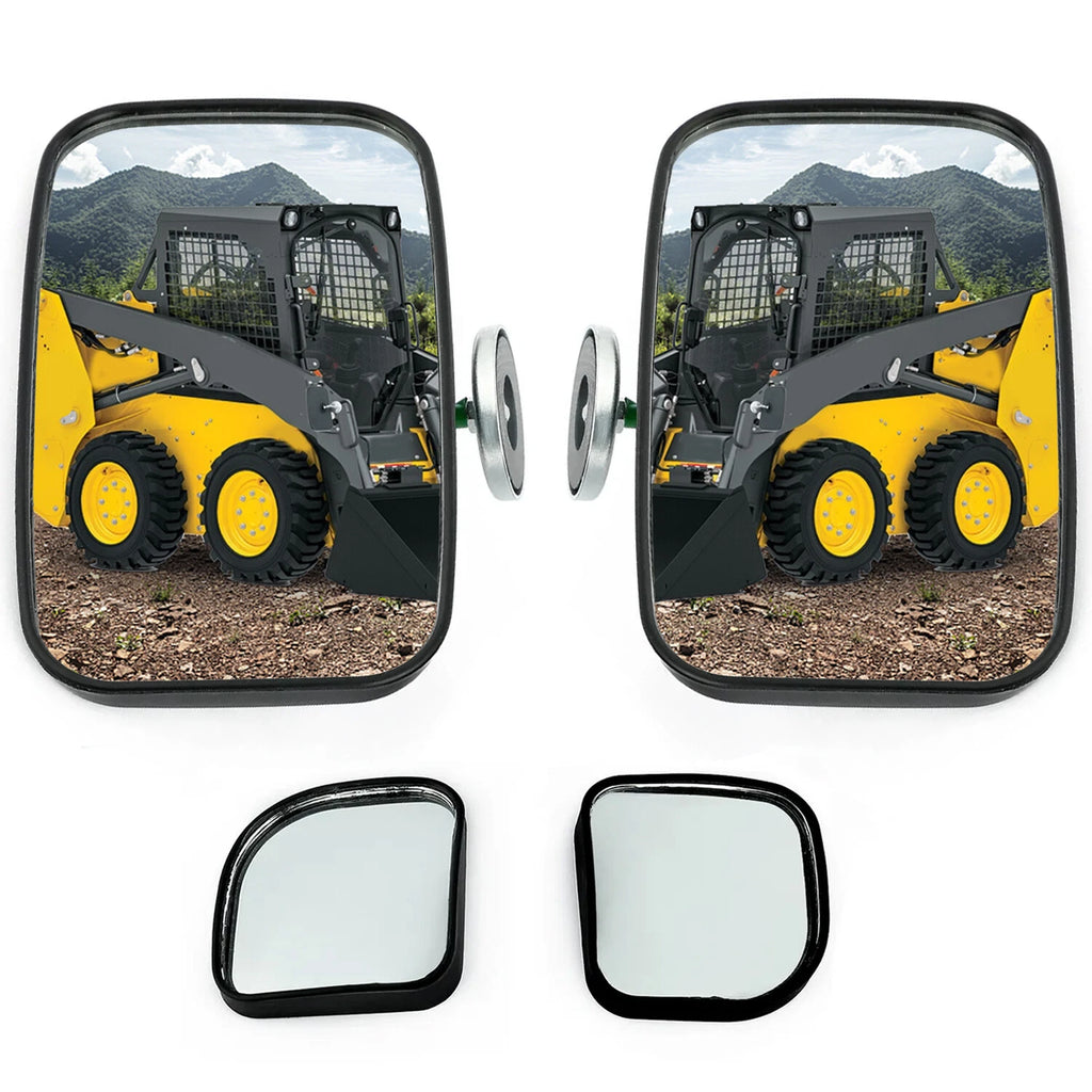 Magnetic Rearview Mirrors for John Deere Gehl Skid Steer Loader (W/Convex Mirror)