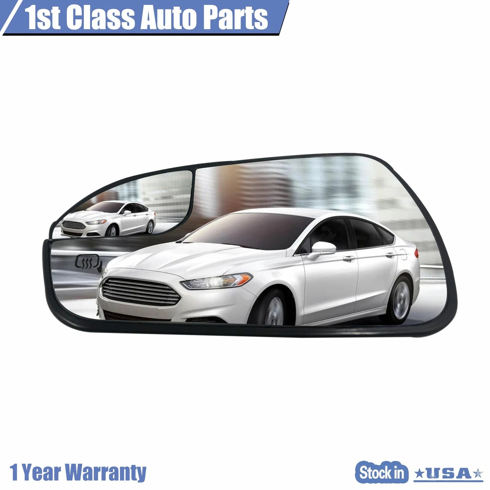 Left Side Power Heated Mirror Glass for Ford Fusion (2013-2020)