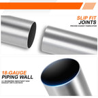 8X 3.5" OD Mild Steel Exhaust Pipes 48" Straight & 45/95 Degree U-Bends