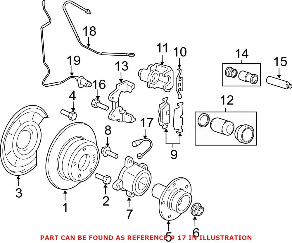 Disc Brake Pad Wear Sensor for BMW (34356854168)