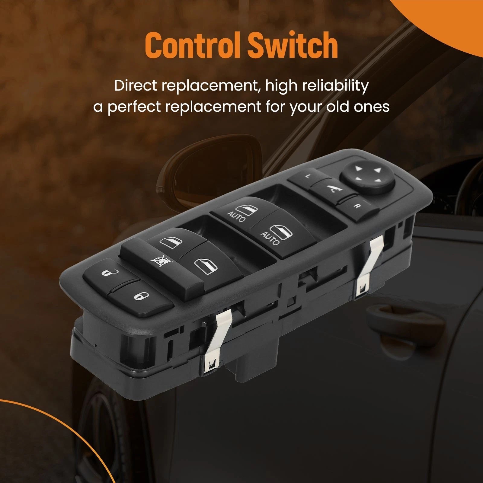 Front Driver Power Window Switch for Ram 1500 2500 3500 4500 5500 (2012–2015)