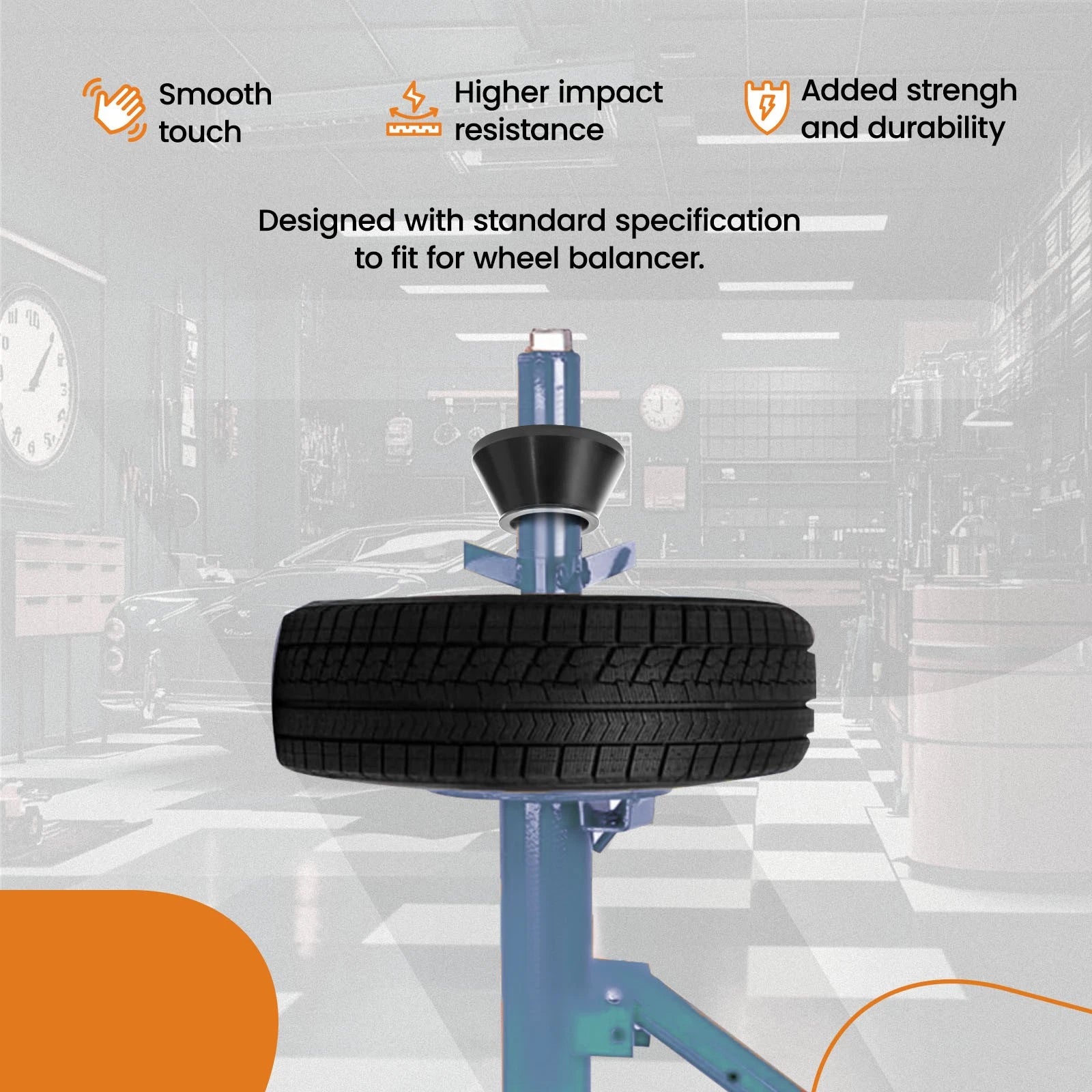 Universal Wheel Balancer Standard Taper Cones for 40mm Shaft (1960–2025)