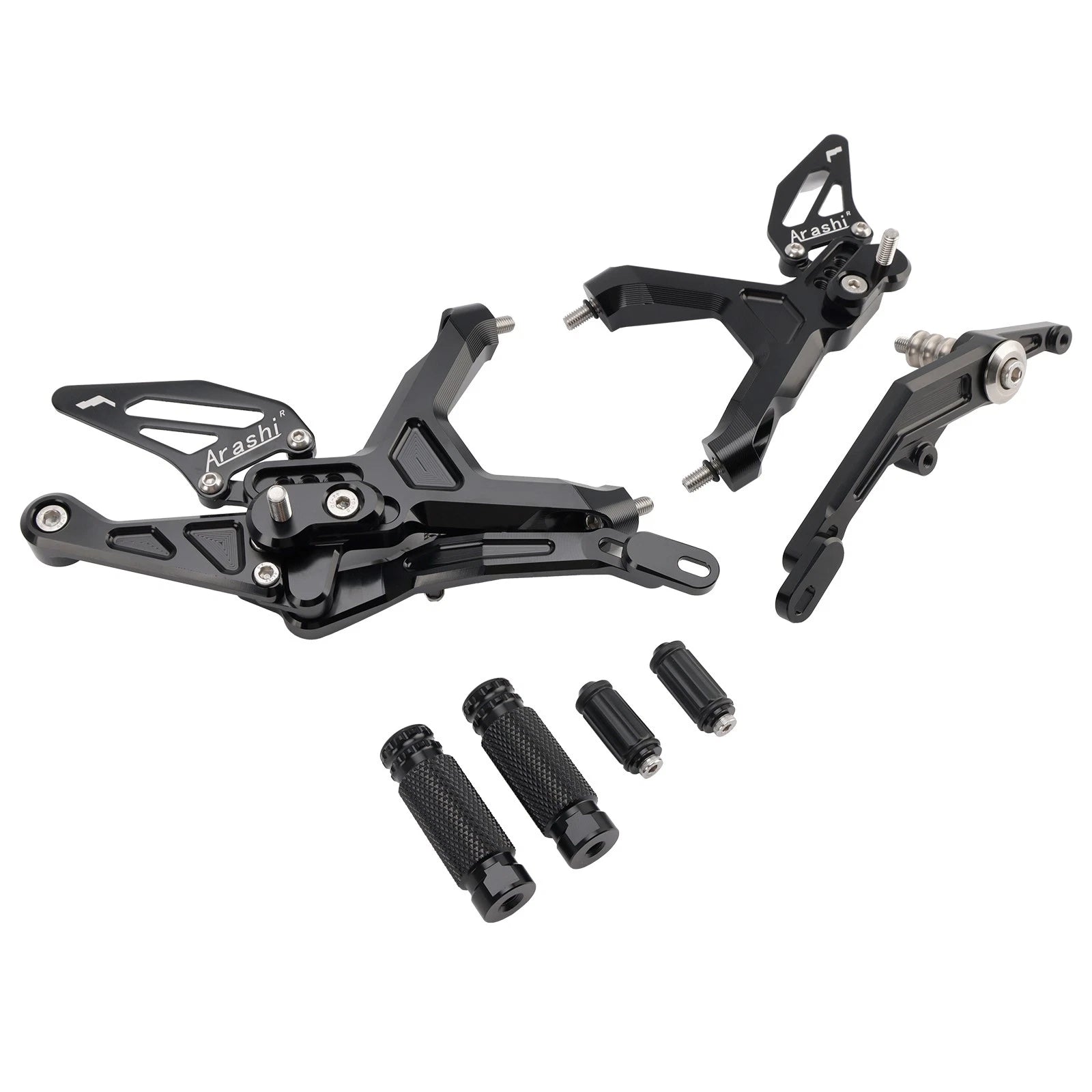 Adjustable Rearset for BMW S1000RR (2019–2024) - Aluminum Black
