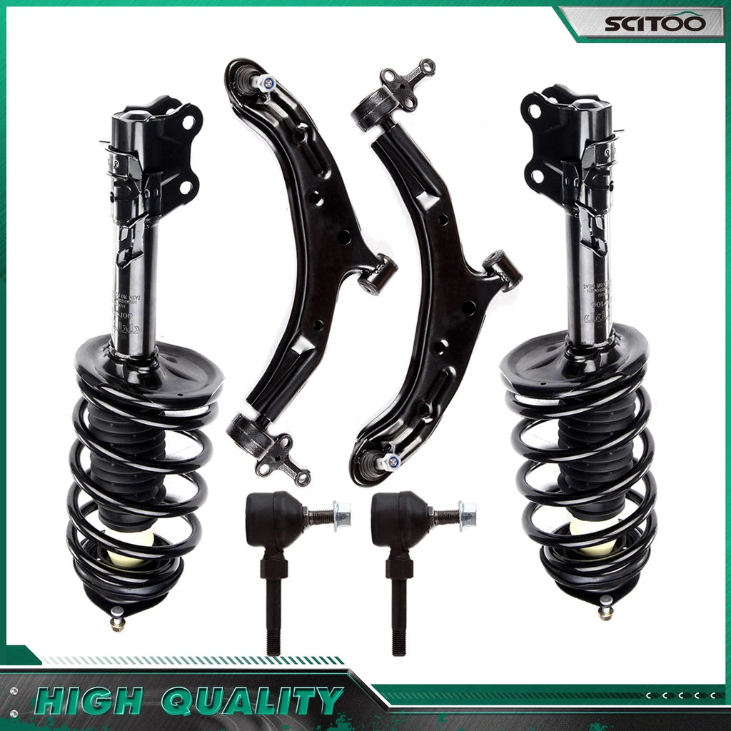 Front Struts + Lower Control Arm Sway Bar End Link for Nissan Sentra 1.8L (2002–2006)