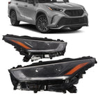 Pair LED Projector Headlights w/ LED DRL for Toyota Highlander (2020–2024)