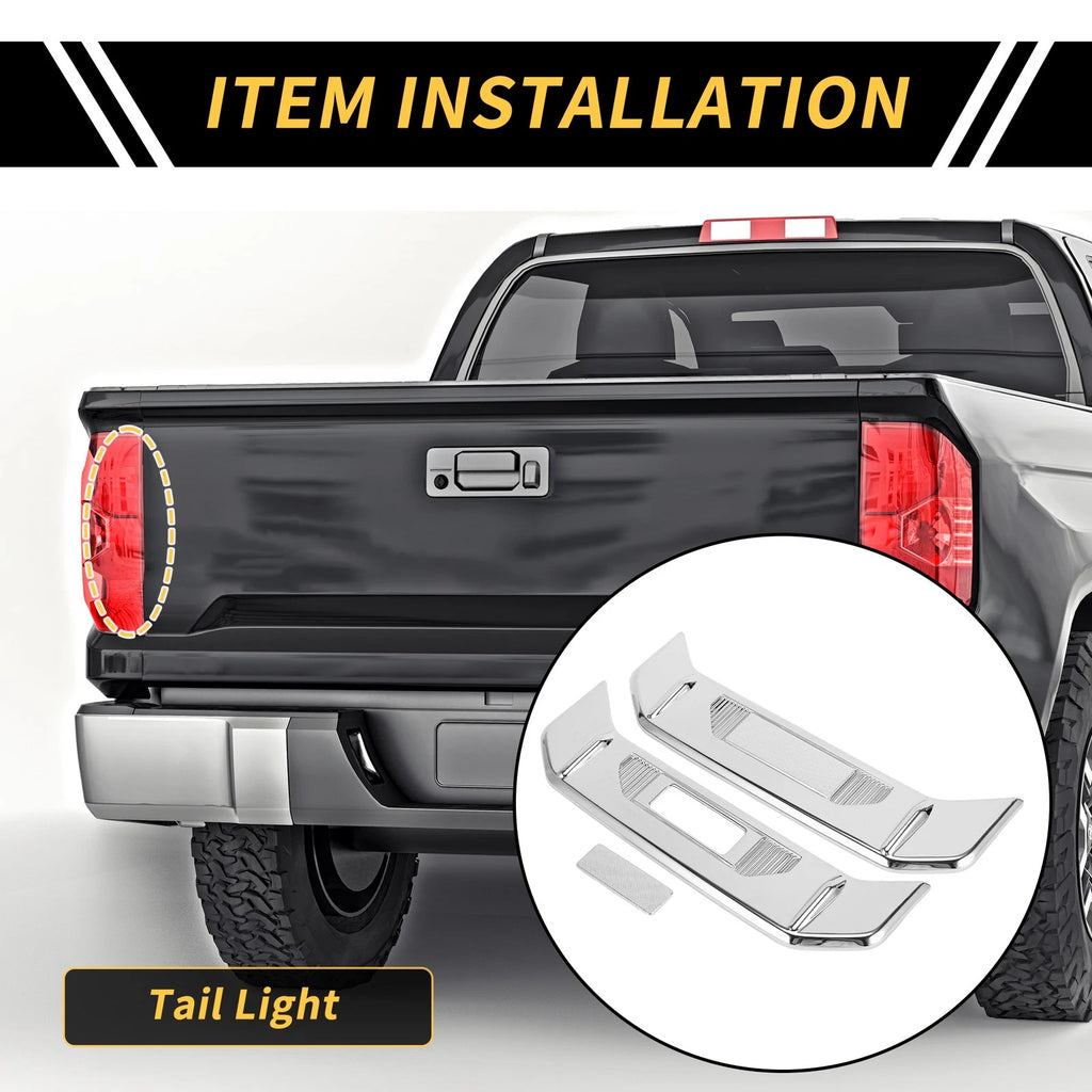 1 Pair Tail Light Lamp Strip Trim for Toyota Tundra (2022–2024)