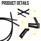 Set of 2 Black Roof Top Trim Molding for Honda Civic (1996–2000)