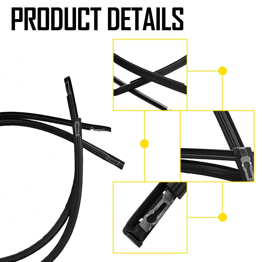 Set of 2 Black Roof Top Trim Molding for Honda Civic (1996–2000)
