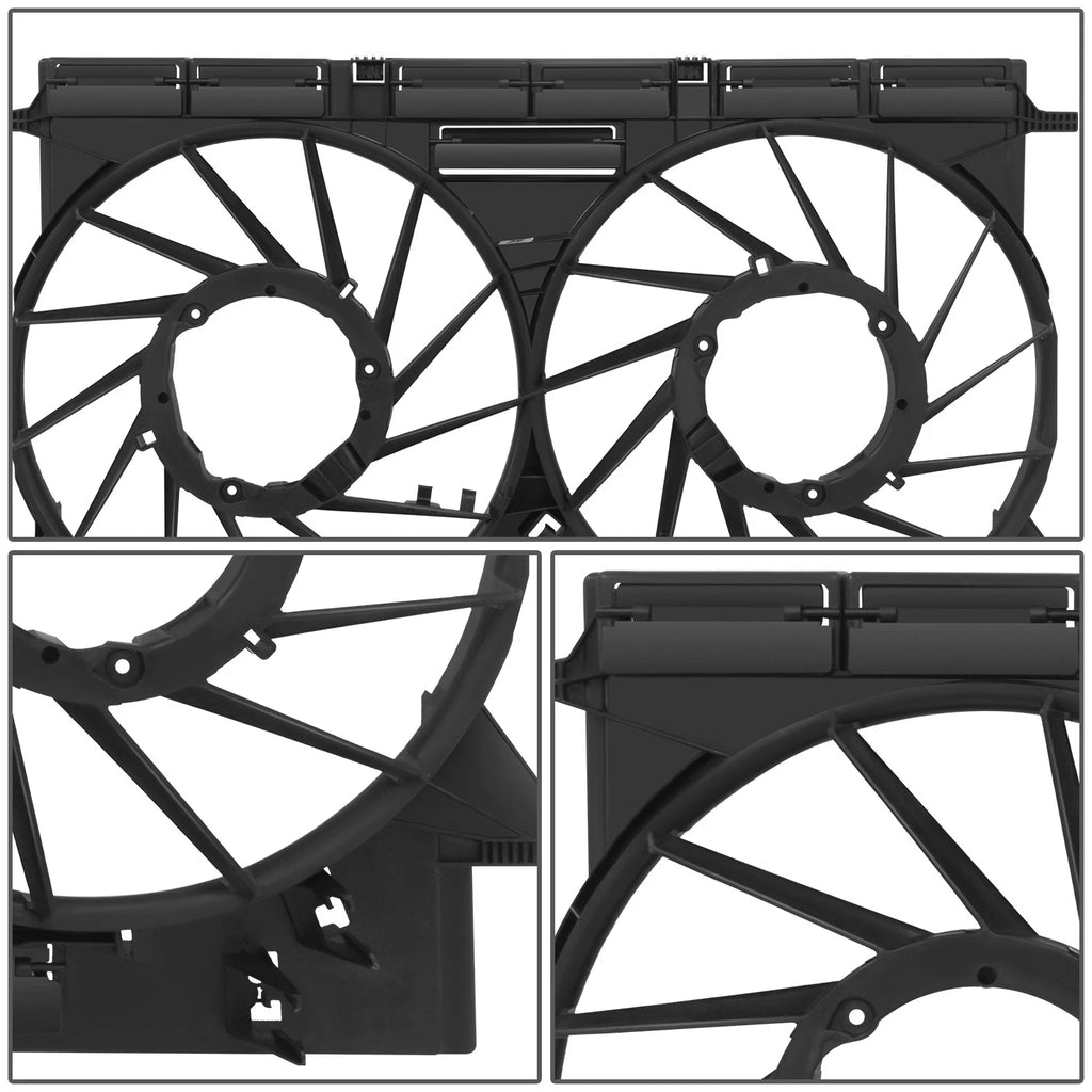 Radiator Fan Shroud for Audi Q5 SQ5 2.0T 3.0L (2018–2024) Black ABS Plastic