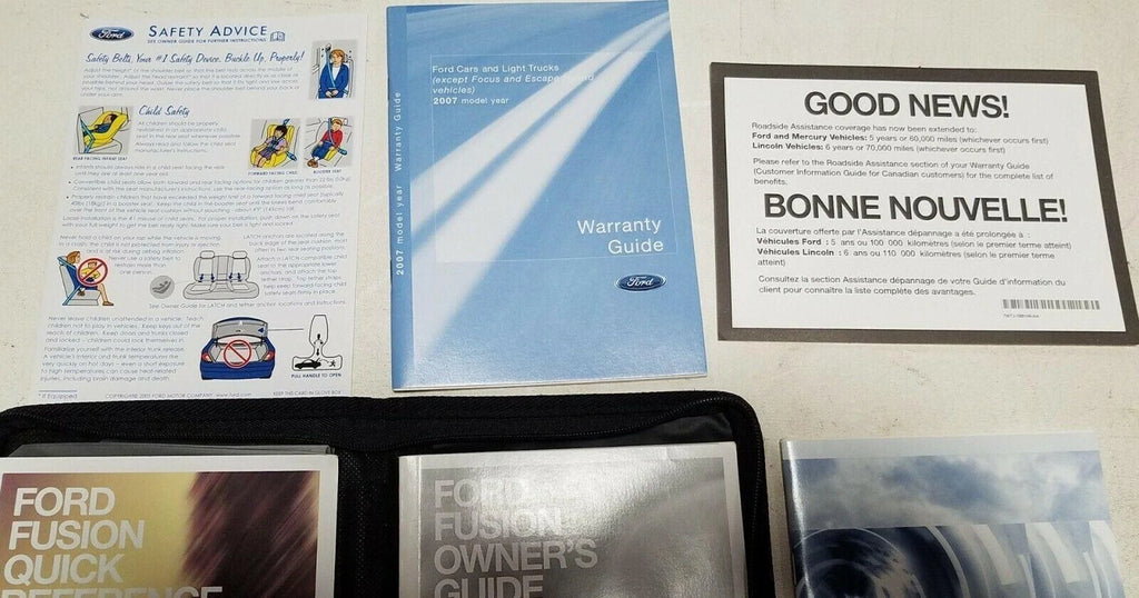 Factory Owners Manual Set with Case for Ford Fusion (2007)