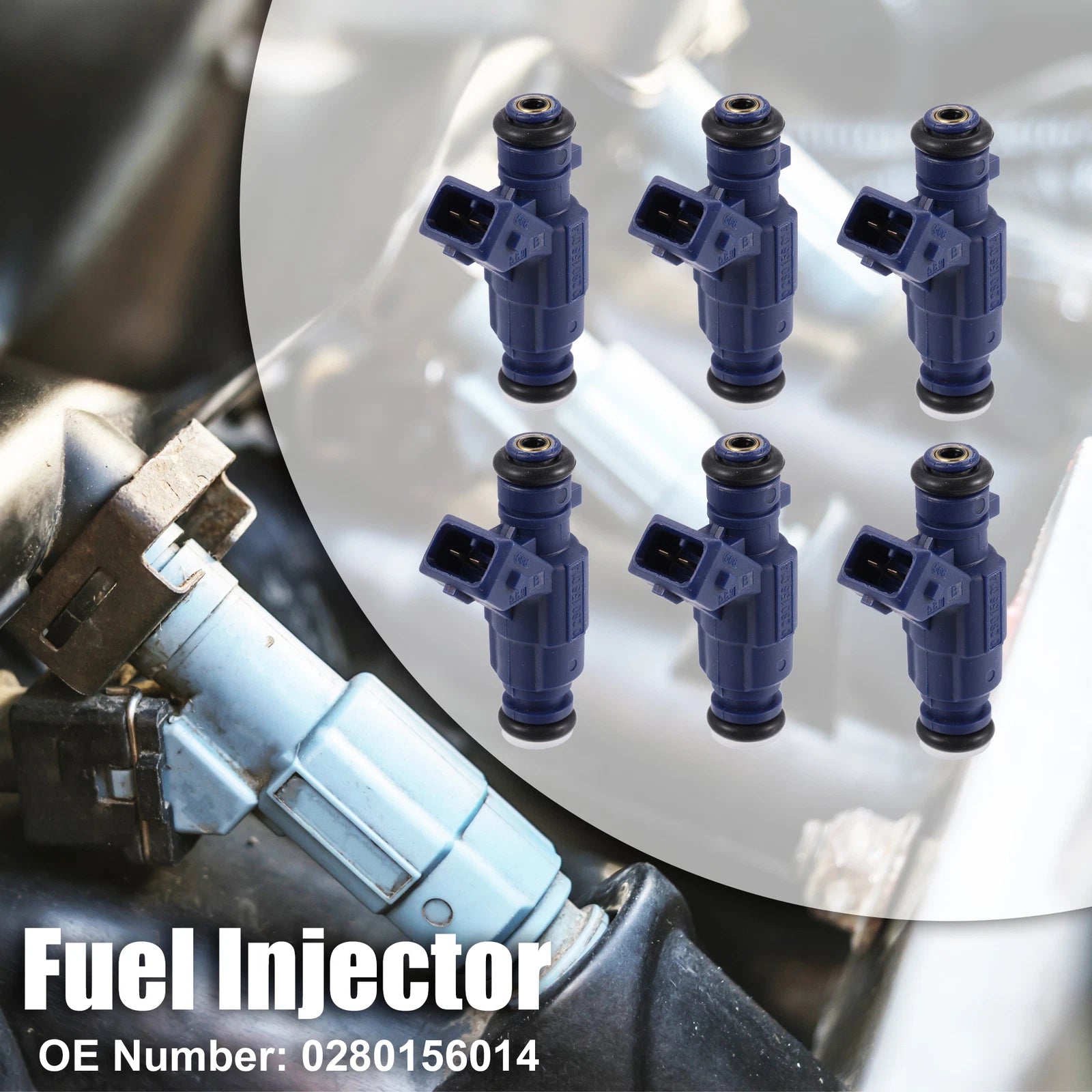 6x Fuel Injector 0280156014 A1120780149 for Mercedes CLK320 E320 C320 (2001–2005)