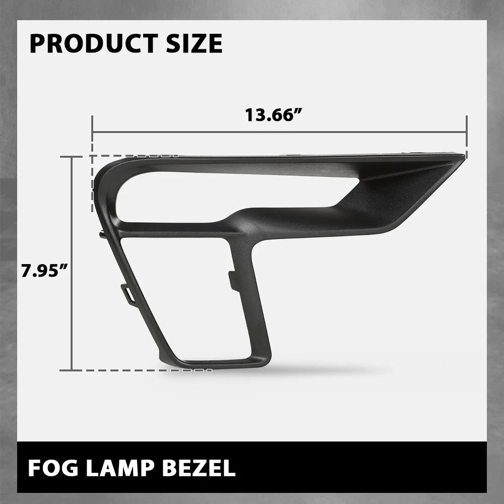 Set of 2 Front Bumper Fog Light Bezels for Ford Explorer (2018–2019)