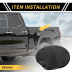 Carbon Fiber Pattern Fuel Tank Cap Cover Trim for Toyota Tundra (2022–2024)