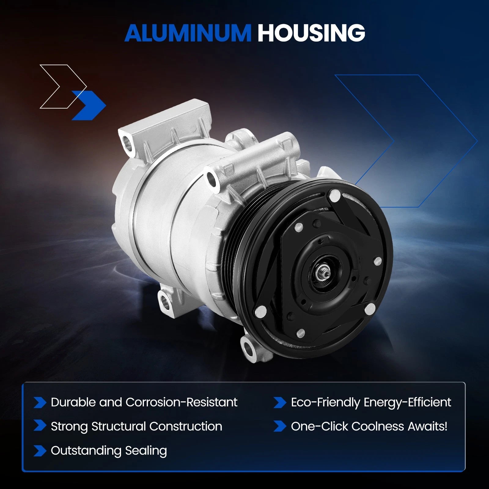 AC Compressor with A/C Clutch for GMC Chevrolet Express 3500 (2003–2007) CO20145C