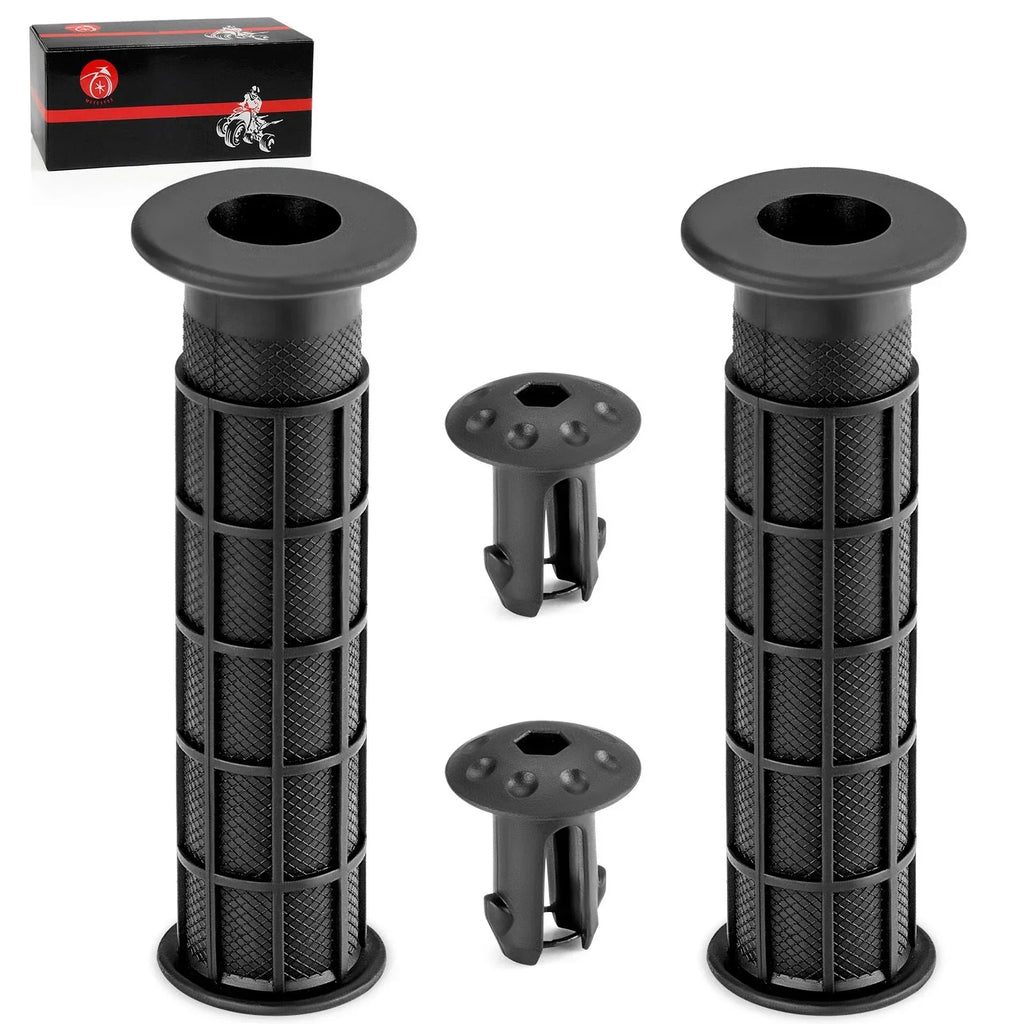2 x Handlebar Grips w/End Guards for Honda Rancher 420 2x4/4x4 (2007–2024)