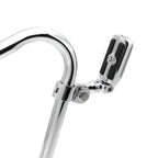 Chrome Angled Adjustable Skull Foot Peg for 1.25" Engine Guard Frame Tube